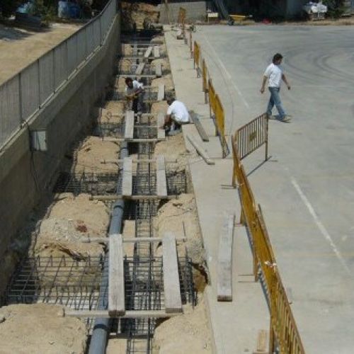 Cimentaciones pista polideportiva