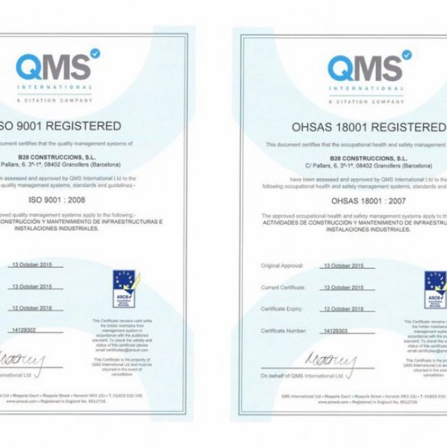 99153 122604 Certificats ISO